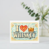 Carte Postale "J'[Aime] Whisky" (Debout devant)