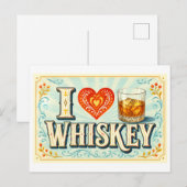 Carte Postale "J'[Aime] Whisky" (Devant / Derrière)