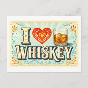 Carte Postale "J'[Aime] Whisky"