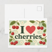 Carte Postale "J'[cœur] Cerises" (Devant / Derrière)