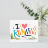Carte Postale "J'[Cœur] Courir" (Debout devant)
