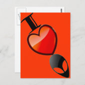 Carte postale 'J'*coeur* les Aliens' (Devant / Derrière)