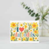 Carte Postale "J'[cœur] les jonquilles" (Debout devant)