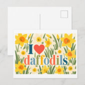 Carte Postale "J'[cœur] les jonquilles" (Devant / Derrière)