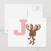 Carte Postale J est pour Jackalope (Devant / Derrière)