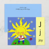 Carte Postale J est pour Joy Ukrainian Folk Art Alphabet (Devant / Derrière)