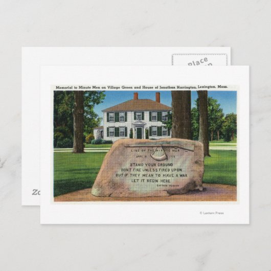 Carte Postale J. Harrington House, Village Green (Devant / Derrière)