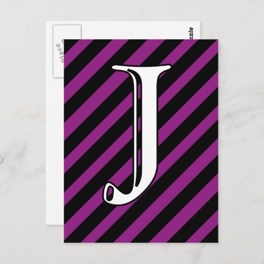 Carte Postale J initial (Devant / Derrière)