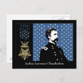 Carte Postale J.L. Chamberlain et la Médaille d'honneur (Devant / Derrière)