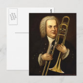 Carte Postale J.S. Bach avec Trombone (Devant / Derrière)