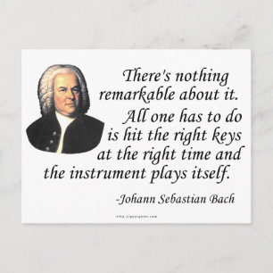 Carte Postale J.S. Bach sur le jeu
