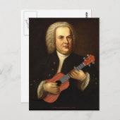 Carte Postale J.S. Bach sur Uke (Devant / Derrière)