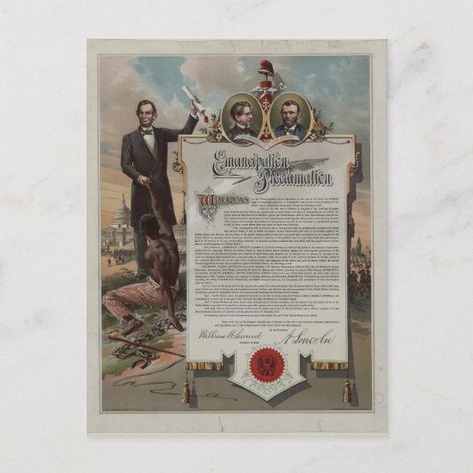 Carte Postale J. S. Smith & Co. copie Emancipation Proclamation (Devant)