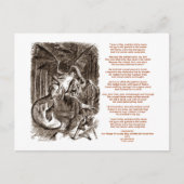 Carte Postale Jabberwocky Poem par Lewis Carroll (Devant)
