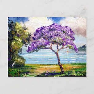 Carte Postale Jacaranda Arbre Tropical Art