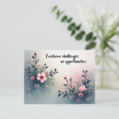 Carte Postale J'accueille les défis comme une affirmation d'oppo (Debout devant)