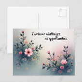 Carte Postale J'accueille les défis comme une affirmation d'oppo (Devant / Derrière)