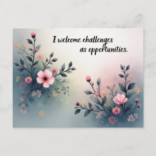 Carte Postale J'accueille les défis comme une affirmation d'oppo