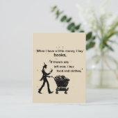 Carte Postale J'achète des livres (Debout devant)