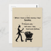 Carte Postale J'achète des livres (Devant / Derrière)