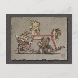 Carte Postale Jack dans la boîte, cheval et ours