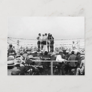 Carte Postale Jack Johnson vs Fireman Jim Flynn Boxing : 1912