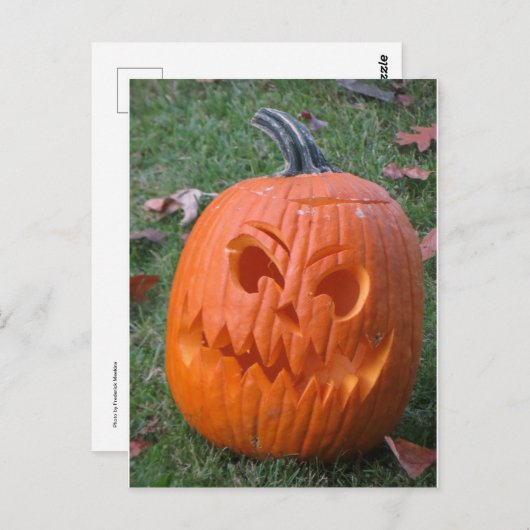 Carte Postale Jack-o'-lantern (Devant / Derrière)