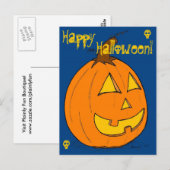 Carte postale Jack o' Lantern Blue "Happy Hallowee (Devant / Derrière)
