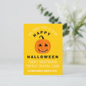 Carte Postale Jack-o'-lantern d'Halloween avec bracelets - Jaune (Debout devant)