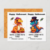 Carte Postale Jack o' Lantern Dinosaures (Devant / Derrière)