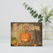 Carte Postale Jack-o-Lantern Halloween heureux (Debout devant)