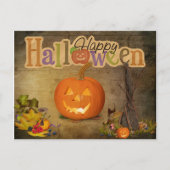 Carte Postale Jack-o-Lantern Halloween heureux (Devant)