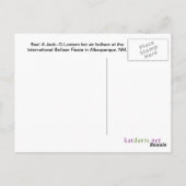 Carte postale Jack-O-Lantern Hot Air Balloon (Dos)