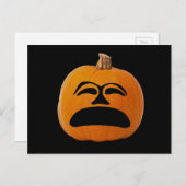 Carte Postale Jack o' Lantern Malheureux Face, Citrouille d'Hall (Devant / Derrière)