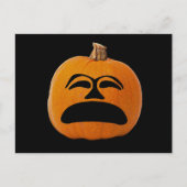 Carte Postale Jack o' Lantern Malheureux Face, Citrouille d'Hall (Devant)