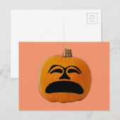 Carte Postale Jack o' Lantern Malheureux Face, Citrouille d'Hall (Devant / Derrière)
