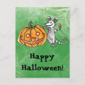 Carte postale Jack-o-Lantern Opossum (Devant)