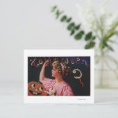 Carte Postale Jack-O-Lantern par Woman Peeling Apple (Debout devant)