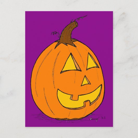 Carte postale Jack o' Lantern Purple (Devant)