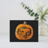 Carte Postale Jack o' Lantern Vampire Face, Citrouille d'Hallowe (Debout devant)