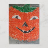 Carte Postale Jack-O-Lantern Vintage Childs Drawing (Devant)
