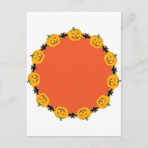 Carte Postale Jack-o'-lantern Wreath