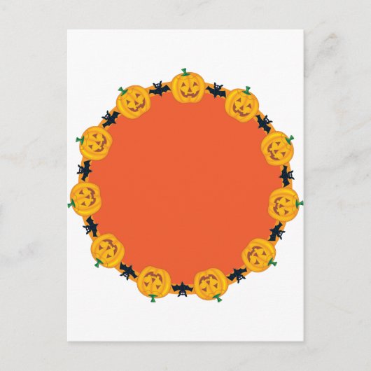 Carte Postale Jack-o'-lantern Wreath (Devant)