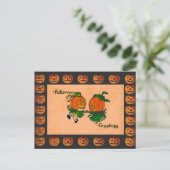 Carte postale Jack o' Lanterns pour la danse vinta