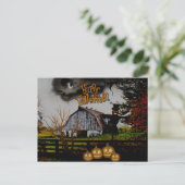 Carte Postale *~* Jack-o-Lanterns - Scarecrow HALLOWEEN (Debout devant)