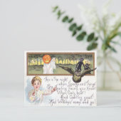Carte Postale Jack O'Lantern Citrouille Ghost Owl Goblin (Debout devant)