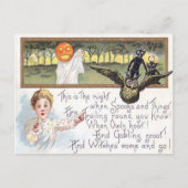 Carte Postale Jack O'Lantern Citrouille Ghost Owl Goblin (Devant)