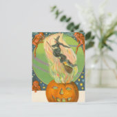 Carte Postale Jack O'Lantern Citrouille sorcier démon (Debout devant)
