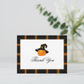 Carte Postale Jack O'Lantern Merci Halloween noir/orange (Debout devant)