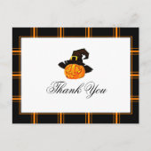 Carte Postale Jack O'Lantern Merci Halloween noir/orange (Devant)